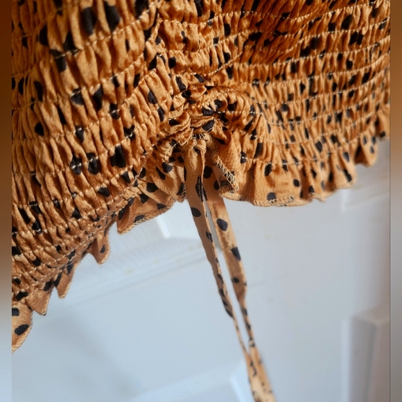 O. Vianca long sleeve leopard print scrunched dress - Picture 6 of 7